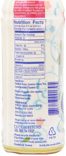 Ito En Tea Beverage, Unsweetened Jasmine Green, 16.9 Ounce (Pack of 12)