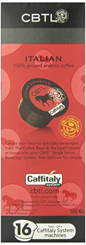 CBTL Italian Espresso Dark Capsules By The Coffee Bean & Tea Leaf, 16-Count Box