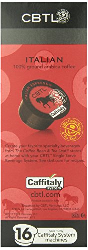 CBTL Italian Espresso Dark Capsules By The Coffee Bean & Tea Leaf, 16-Count Box