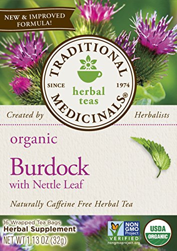 Traditional Medicinals Organic Burdock with Nettle Leaf Tea, 16 Tea Bags