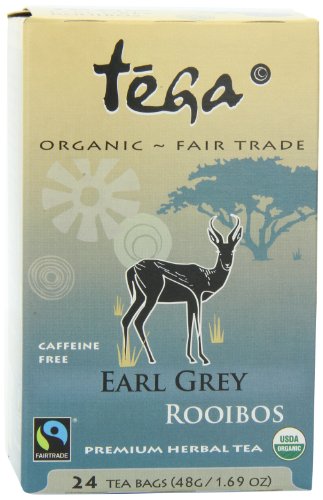 Tega Organic Earl Grey Rooibos, 24-Tea Bags, 1.69-Ounce (Pack of 6)