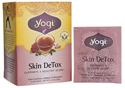 Yogi Skin DeTox Tea, 16 Tea Bags (Pack of 6)