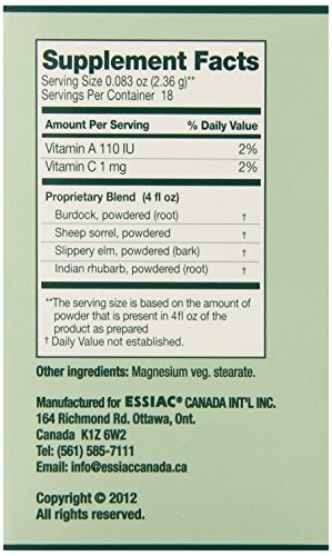 Essiac International Herbal Supplement Powder, 1.5 Ounce