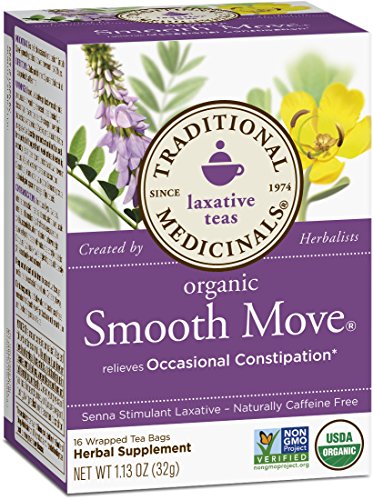 Traditional Medicinals Organic Smooth Move Tea, 16 Tea Bags (Pack of 6)