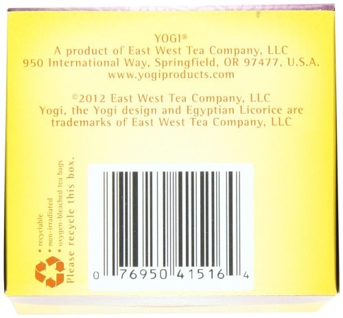 Yogi Egyptian Licorice Tea, 16 Tea Bags (Pack of 6)