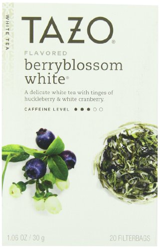 Tazo Berryblossom White Tea, 20-Count Tea Bags (Pack of 6)