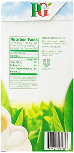 PG Tips Black Tea, Pyramid Tea Bags, 240-Count Boxes Pack of 2