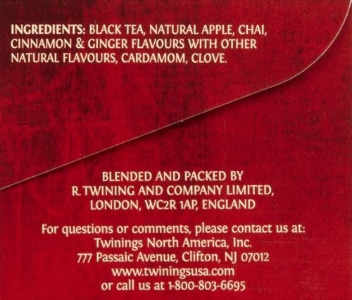 Twinings Spiced Apple Chai Tea, 1.41 oz, 20 ct