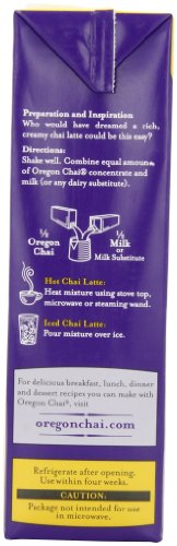 Oregon Chai Vanilla Chai Tea Latte Concentrate, 32-Ounce Boxes (Pack of 6)