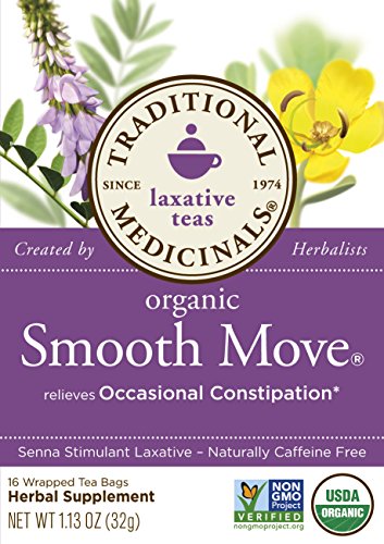 Traditional Medicinals Organic Smooth Move Tea, 16 Tea Bags (Pack of 6)