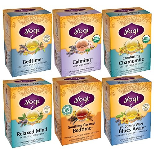 Yogi Tea Rest & Relax Tea 6 Flavor Variety Pack (Pack of 6)