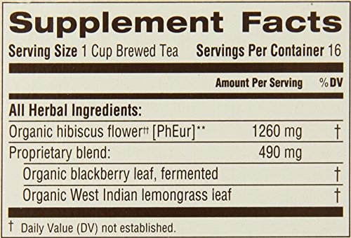 Traditional Medicinals Organic Hibiscus Tea, 16 Tea Bags