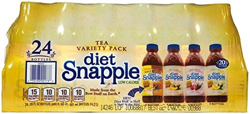 Snapple Diet Iced Tea, Variety Pack, 20 oz, 24 ct