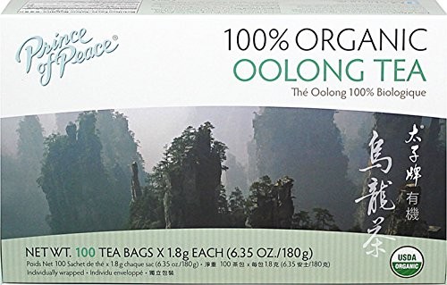 Prince Of Peace 100% Organic Oolong Tea – 100 CT x 1.8g each(6.35 oz./180g)
