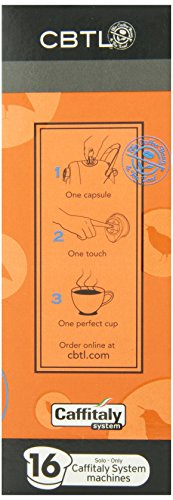 CBTL Premium Espresso Capsules By The Coffee Bean & Tea Leaf, 16-Count Box