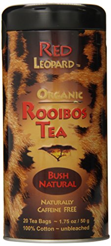 Red Leopard Organic Rooibos Natural Bush Tea, 1.75-Ounce, 20-Count Tea Bags