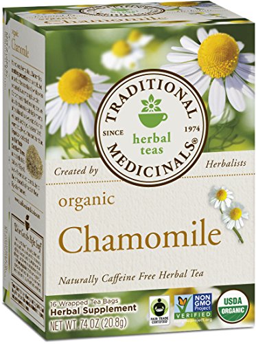 Traditional Medicinals Organic, Chamomile, 16-Count Boxes (Pack of 6)