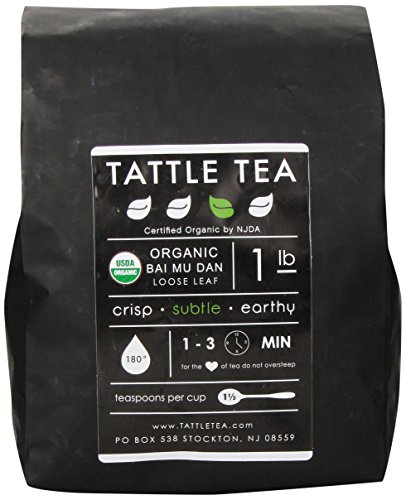 Tattle Tea Organic Bai Mu Dan White Tea, 1 Pound