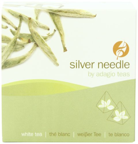 Adagio Teas Gourmet Tea Bags, Silver Needle, 15 Count