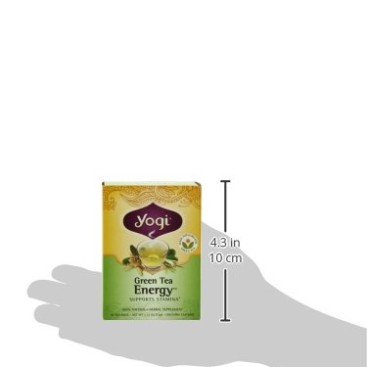 Yogi Energy Green Tea, 16 Tea Bags (Pack of 6)