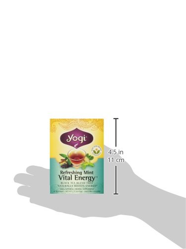 Yogi Refreshing Mint Vital Energy Tea, 16 Tea Bags (Pack of 6)