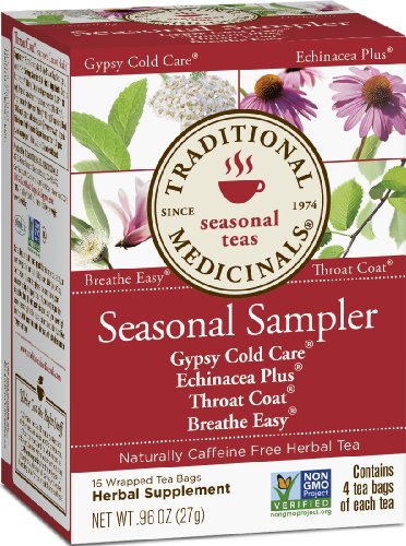 Traditional Medicinals Seasonal Herb Tea Sampler 16 Count Box
