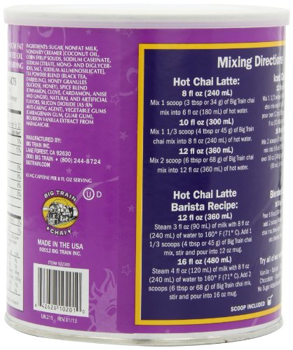 Big Train Spiced Chai, 1.9-Pound Cans (Pack of 2)