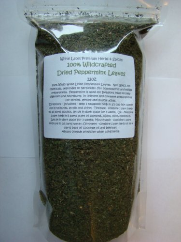 Peppermint Leaf Dried ~ Wildcrafted Tea Leaves ~ 4oz ~ 1/4 pound lb ~WHITE LABEL PREMIUM HERBS AND SPICES~~~ VERY AROMATIC AND POTENT ~ Great for Indigestion and Heartburn ~