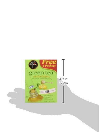 4C Totally Light Tea 2 Go Green Tea, Ice Tea Mix, Sugar Free, 20-Count Boxes (Pack of 3)