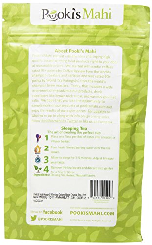 Pooki’s Mahi Oolong Rose Crystal Tea, 2 Ounce