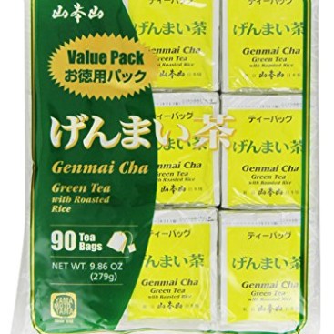 Yamamotoyama Genmai Cha Roasted Brown Rice Green Tea Value Pack, 90 Count Tea Bags, Net Wt. 9.86-Ounce