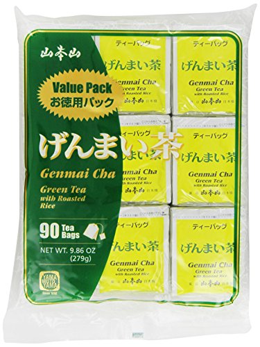 Yamamotoyama Genmai Cha Roasted Brown Rice Green Tea Value Pack, 90 Count Tea Bags, Net Wt. 9.86-Ounce