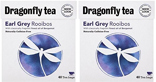 (2 Pack) – Dragonfly Tea – Earl Grey Rooibos Tea | 40 Bag | 2 PACK BUNDLE