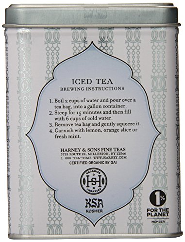 Harney & Sons Organic Plain Black Iced Tea 3 oz / .11 grams (6 Brew Pouches)