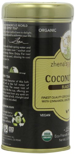 Zhena’s Gypsy Tea, Coconut Chai, 22 Count Tea Sachets (Pack of 6)