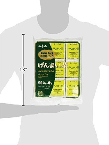 Yamamotoyama Genmai Cha Roasted Brown Rice Green Tea Value Pack, 90 Count Tea Bags, Net Wt. 9.86-Ounce