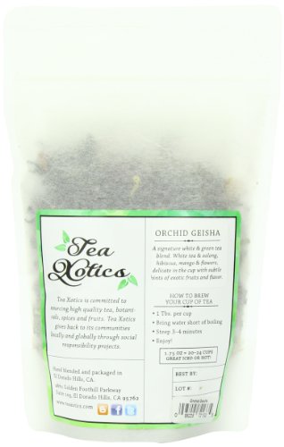 Tea Xotics Tea Blend, Orchid Geisha- White, 1.75 Ounce