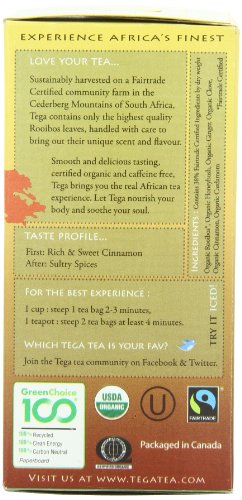 Tega Organic Rooibos Tea, Masala Chai, 24-Count