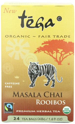 Tega Organic Rooibos Tea, Masala Chai, 24-Count