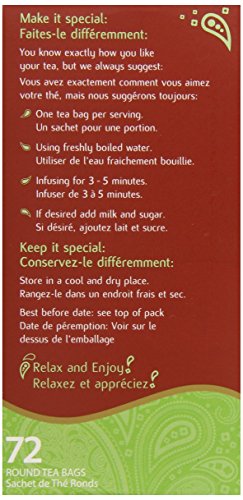 Tea India Round Tea Bags, Cardamom Chai, 72 Count (Pack of 12)