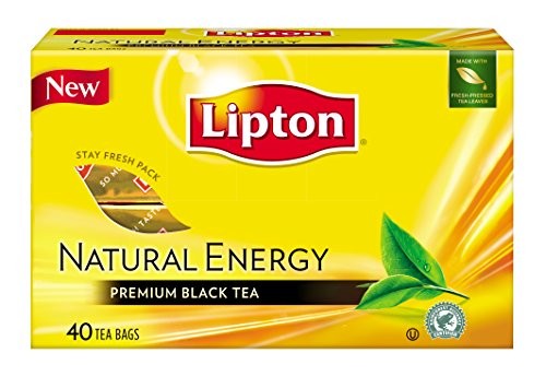 Lipton Natural Energy Premium  Black Tea, 40 Count