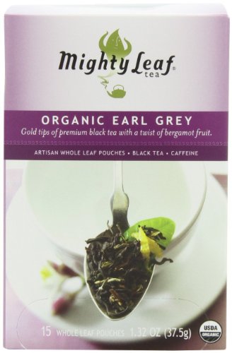 Mighty Leaf Organic Tea, Earl Grey, 15-Count Whole Leaf Pouches