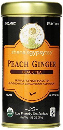 Zhena’s Gypsy Tea, Peach Ginger, 22 Count Tea Sachet