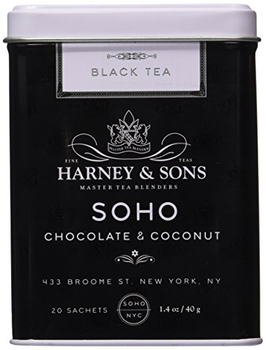 Harney & Sons SoHo Chocolate Coconut Tea – 20 Count Sachet Tin
