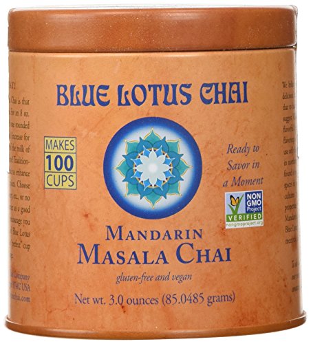 Blue Lotus Mandarin Masala Chai – 3 oz Tin (100 cups)