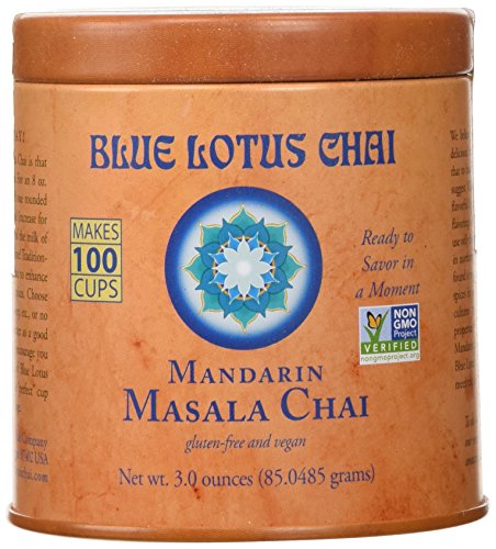 Blue Lotus Mandarin Masala Chai – 3 oz Tin (100 cups)