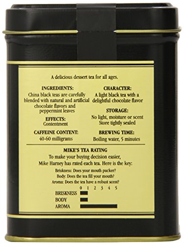 Harney & Sons Chocolate Mint Loose Leaf Tea, 4 Ounce Tin