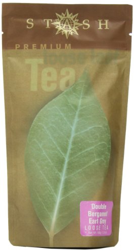 Stash Tea Double Bergamot Earl Grey Loose Leaf Tea, 3.5 Ounce Pouch