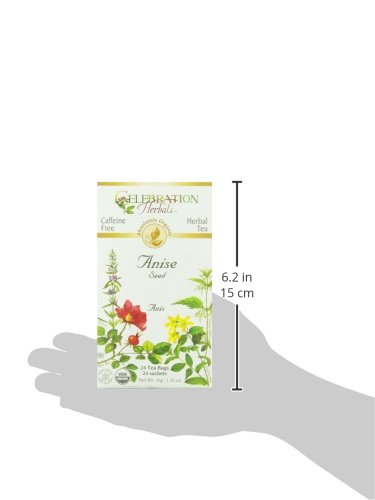 Celebration Herbals Organic Anise Seed Tea Caffeine Free, 24 Herbal Bags