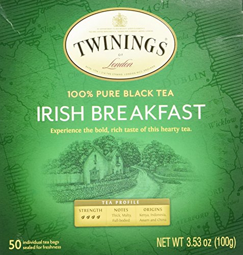 Twinings Irish Breakfast Black Bagged Tea, 50 Count